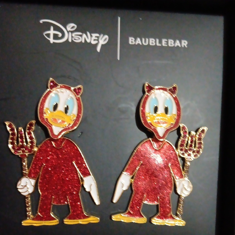 Disney x BaubleBar Devil Donald Duck Earrings - Picture 3 of 3